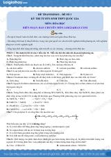 Đề tham khảo thi Hóa THPT (Đề số 5) - có lời giải chi tiết